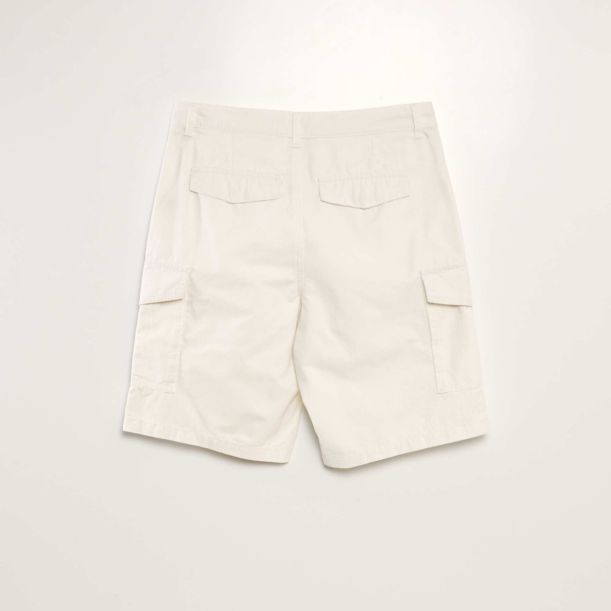 Bermuda shorts with side pockets WHITE