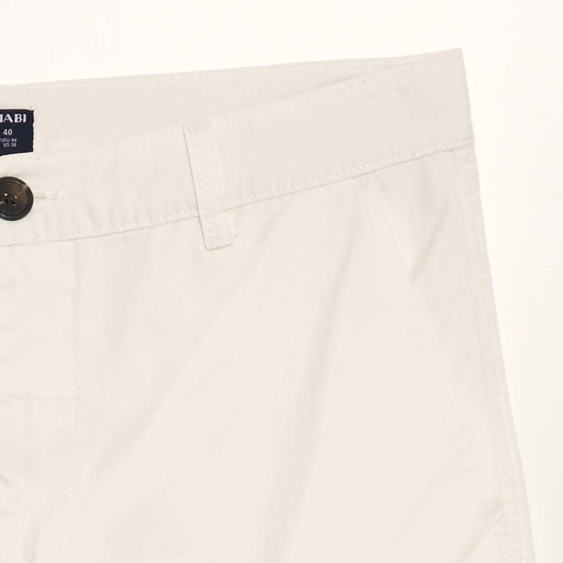 Bermuda shorts with side pockets WHITE