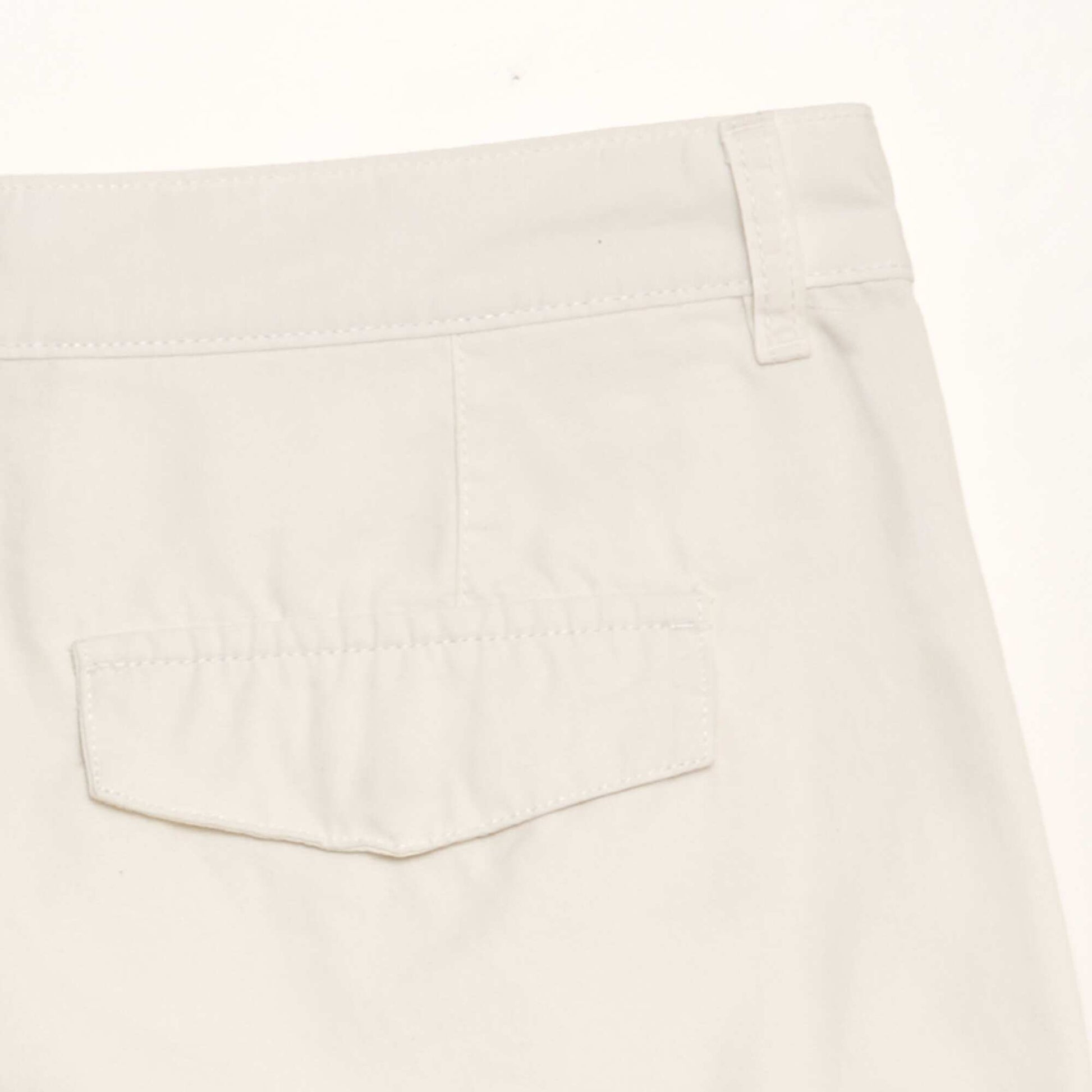Bermuda shorts with side pockets WHITE