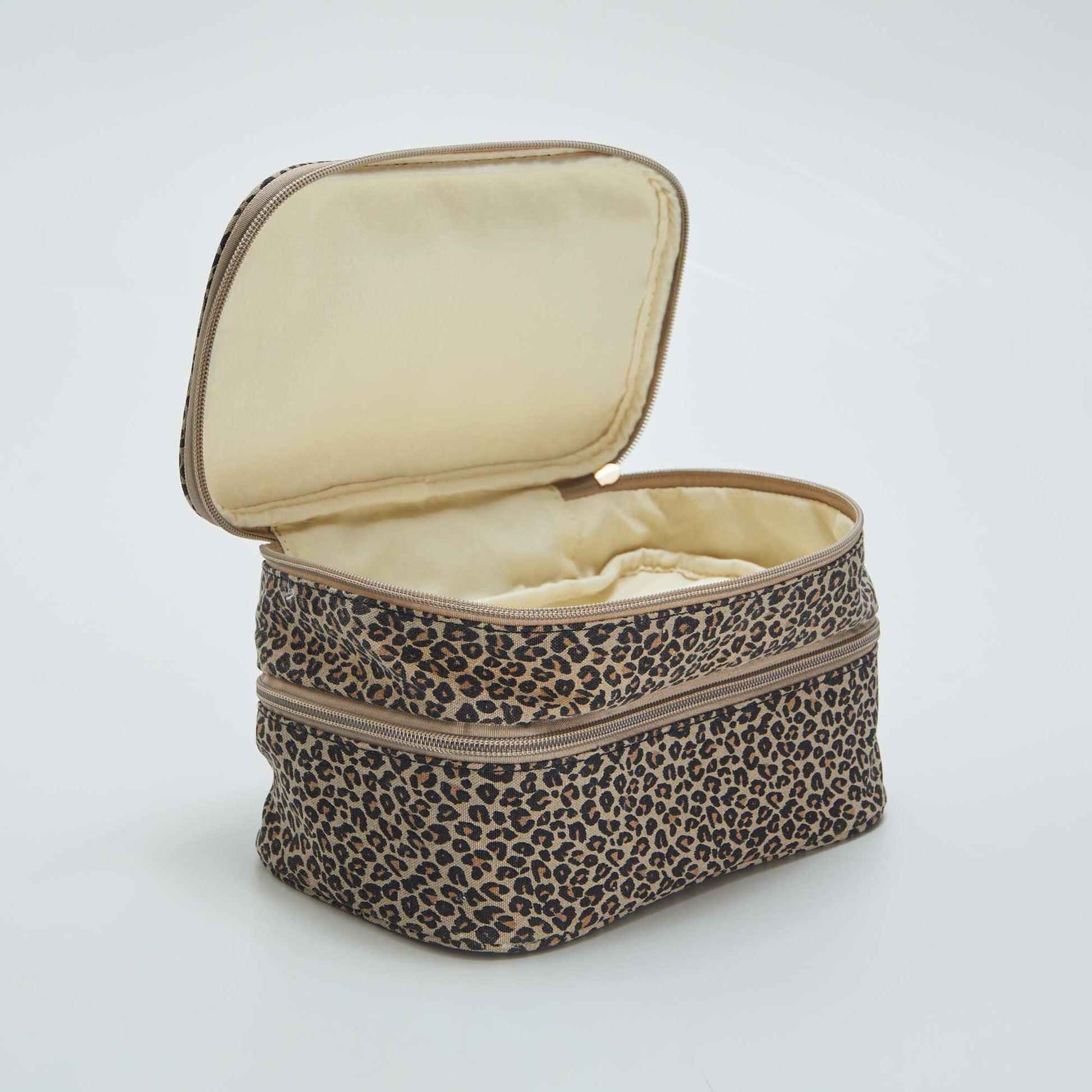 Leopard print vanity case BEIGE