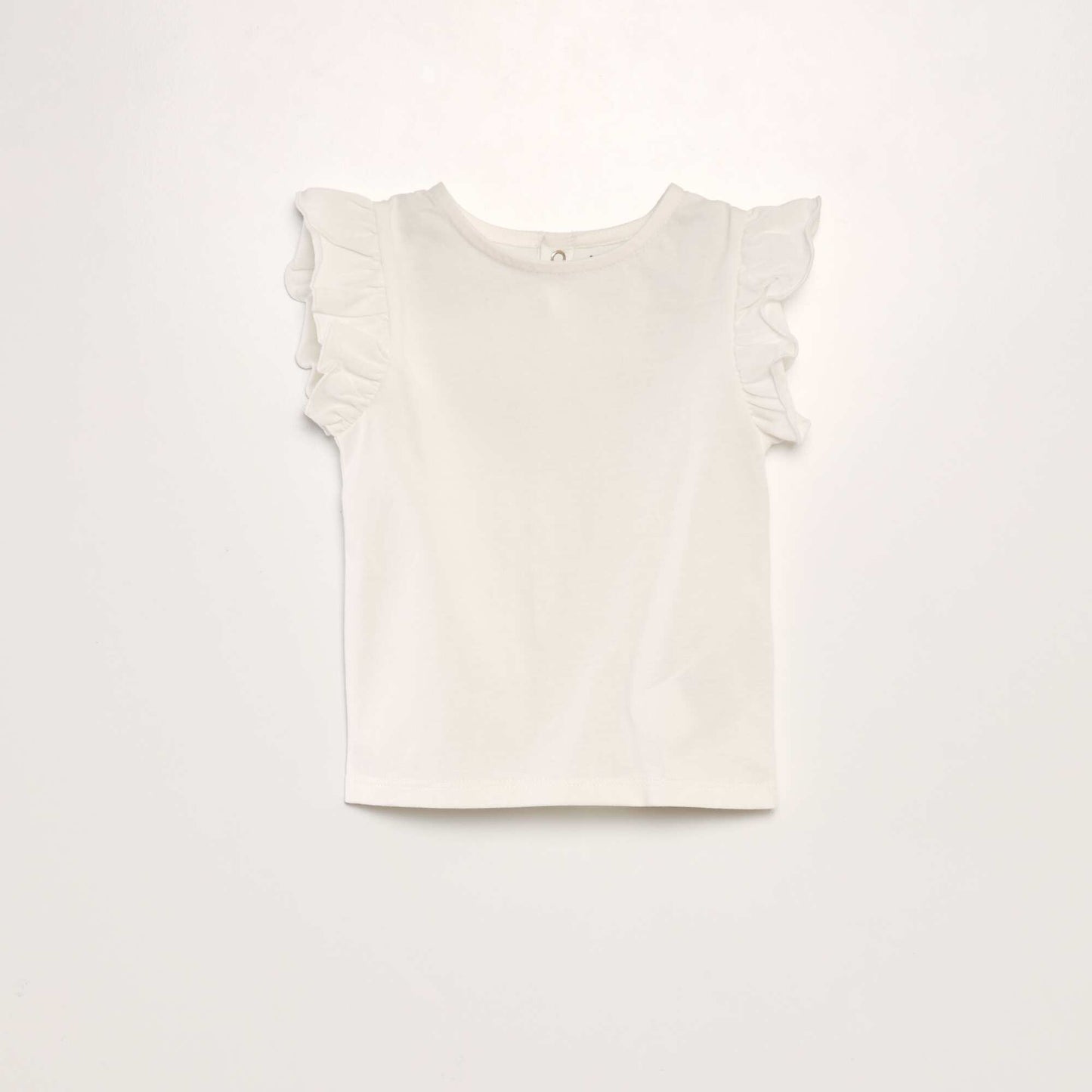 Ruffled T-shirt WHITE