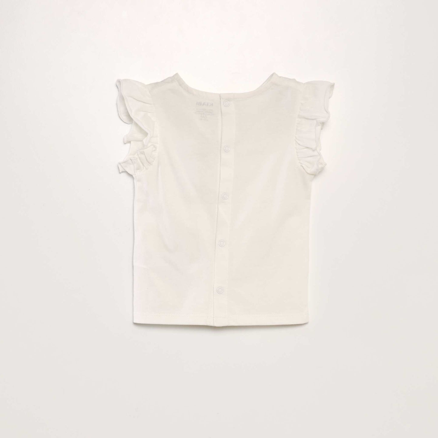 Ruffled T-shirt WHITE