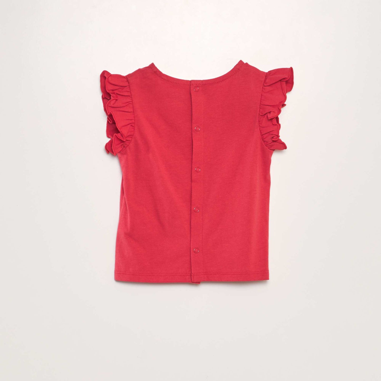 Ruffled T-shirt RED