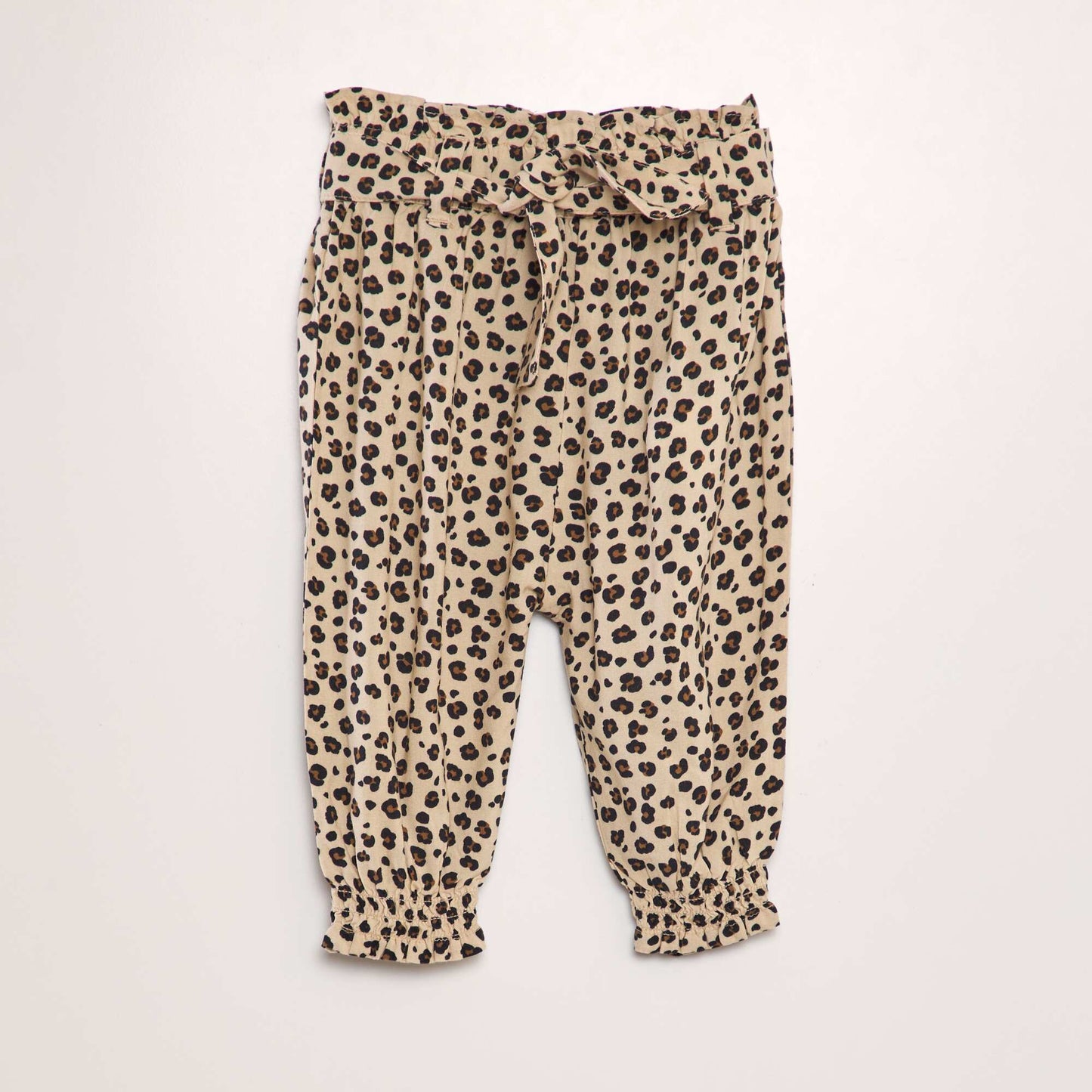Patterned harem trousers BEIGE