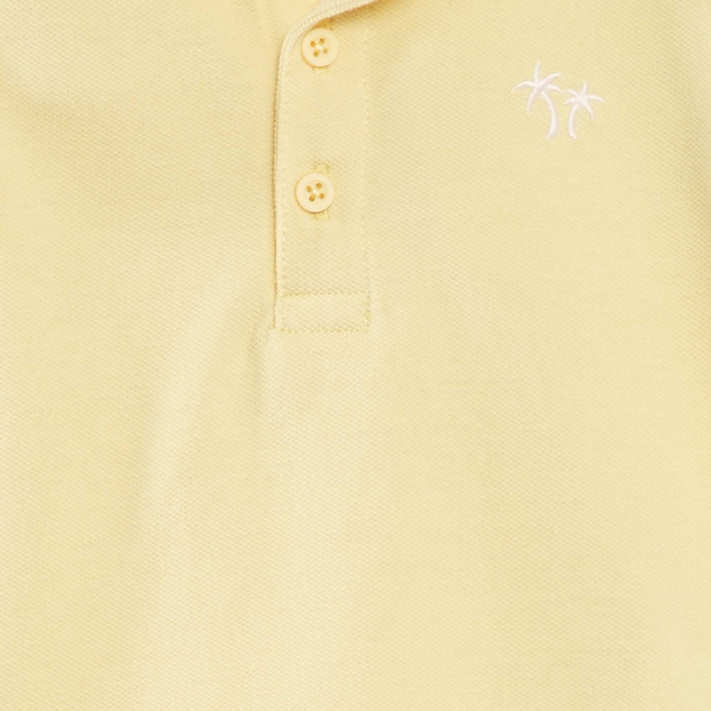 Cotton piqué palm tree polo shirt YELLOW