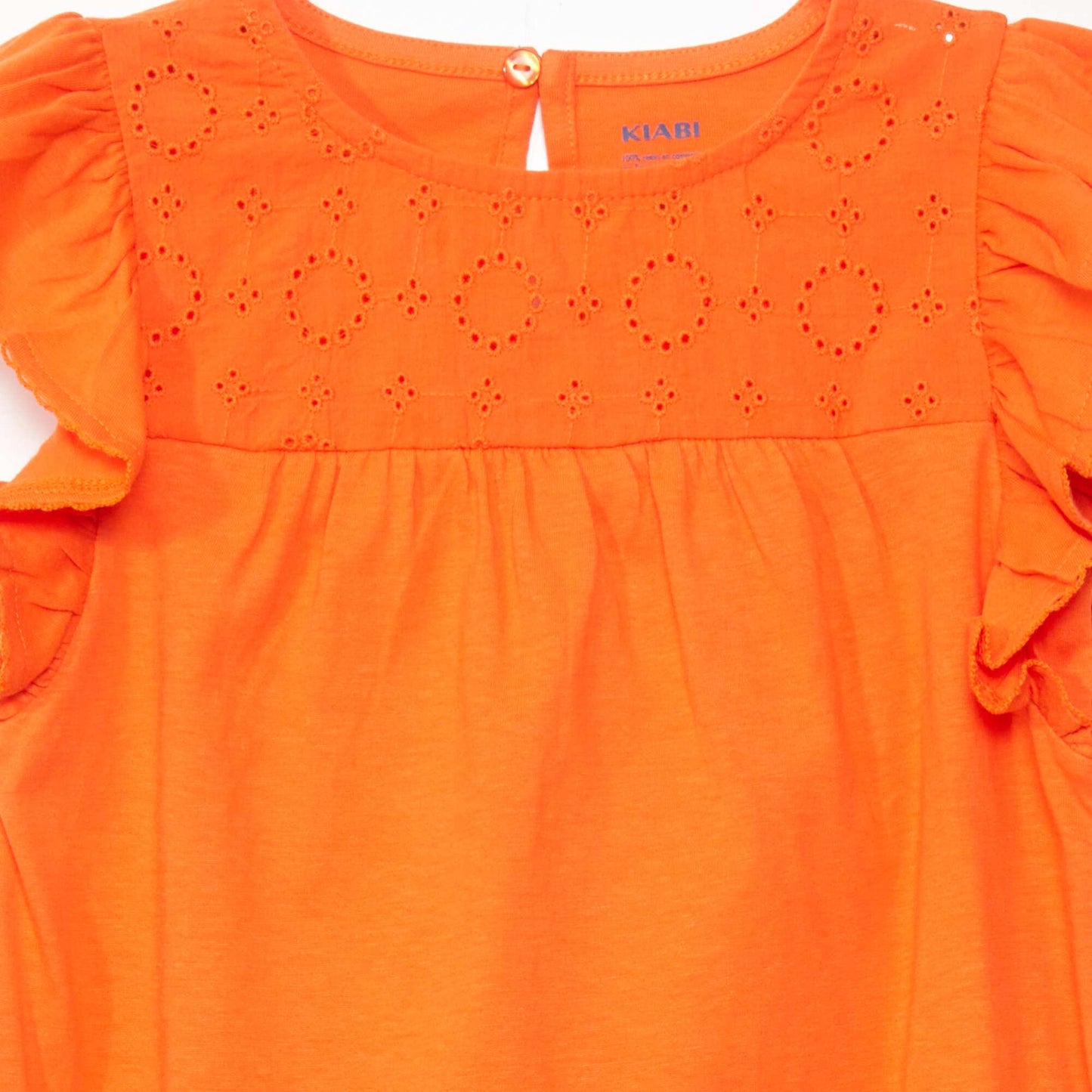 Embroidered T-shirt ORANGE