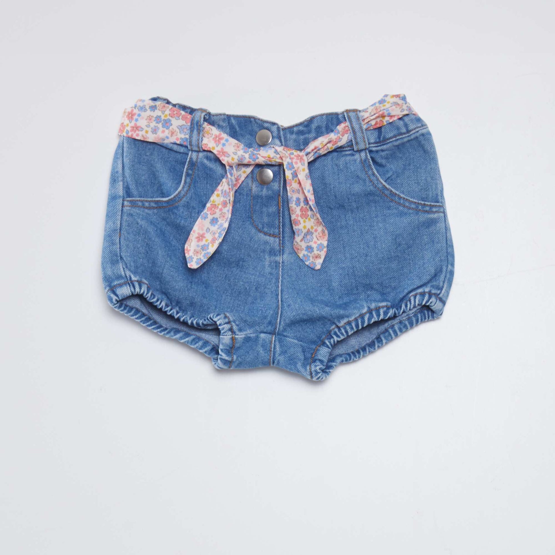 Denim shorts WHITE