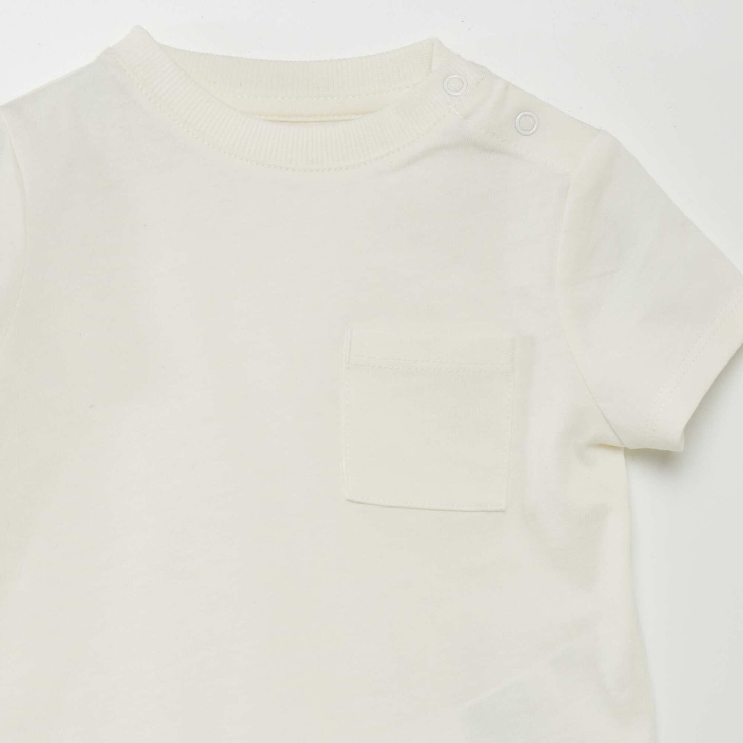 Short-sleeved T-shirt with pockets WHITE