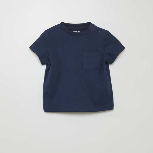 Short-sleeved T-shirt with pockets Navy