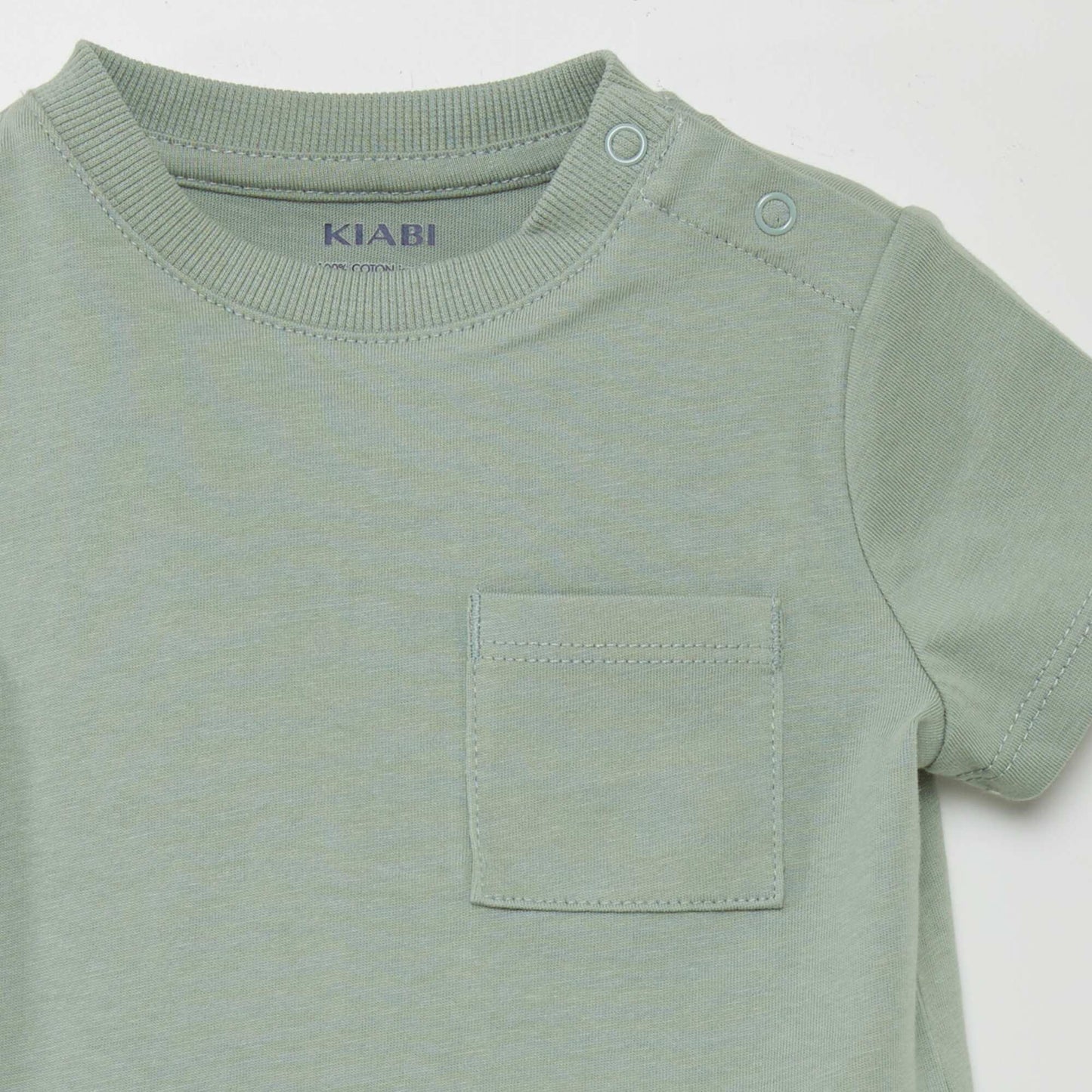 Short-sleeved T-shirt with pockets GREEN