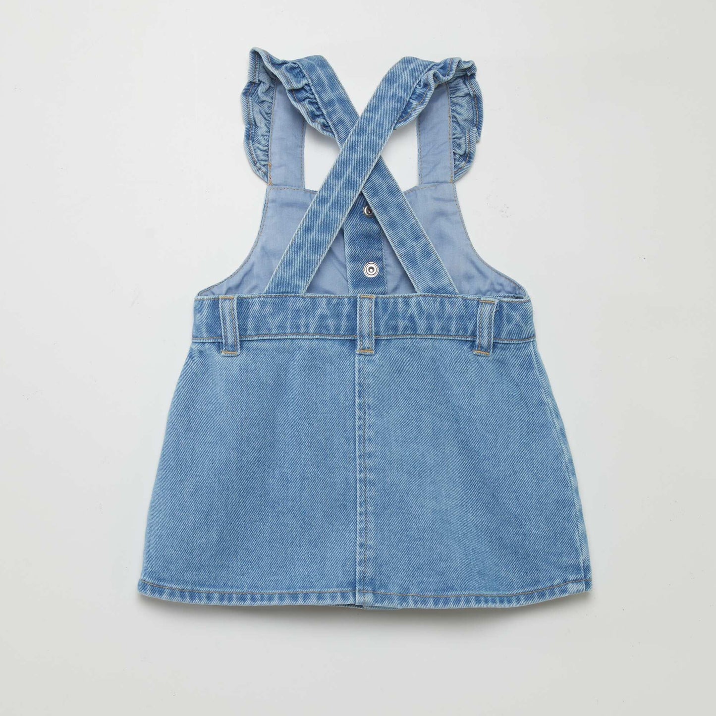 Denim dungaree dress BLUE