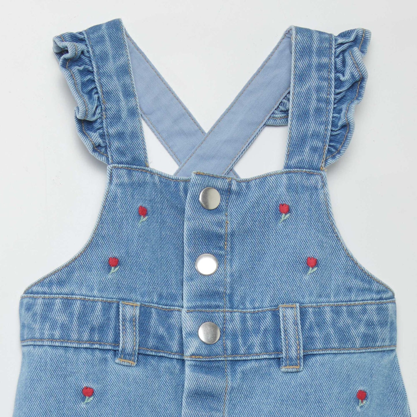 Denim dungaree dress BLUE