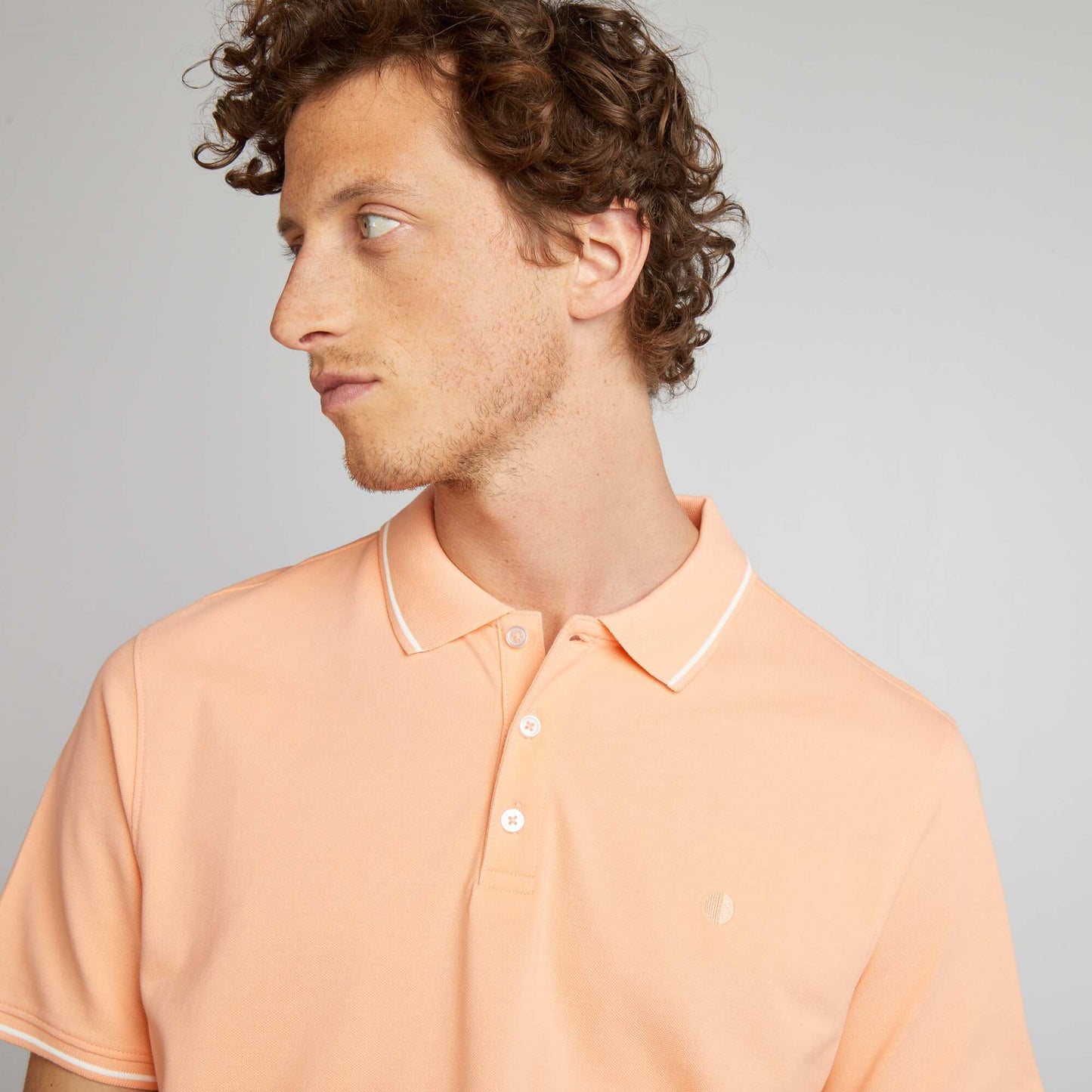 Cotton piqué polo shirt ORANGE