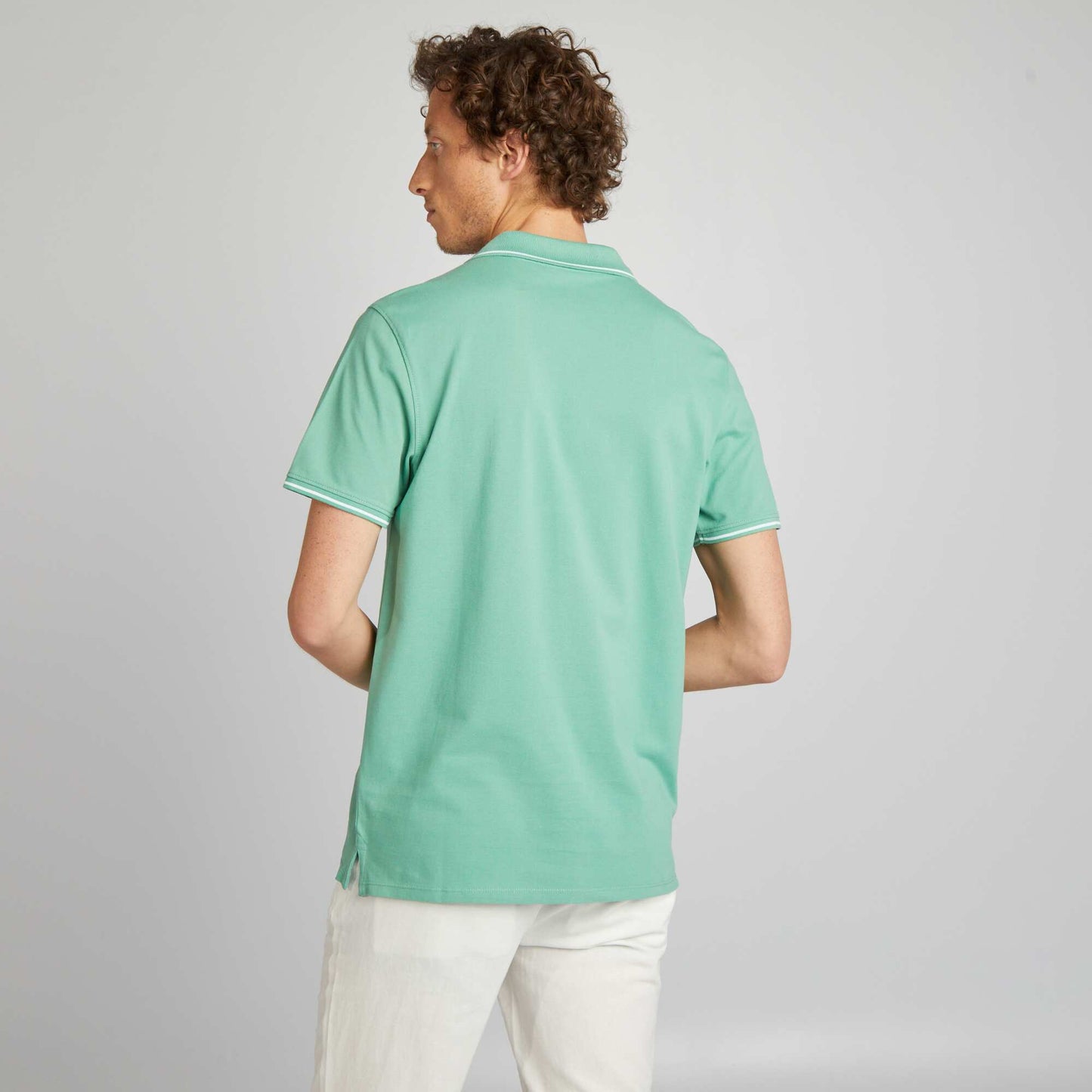 Cotton piqué polo shirt GREEN