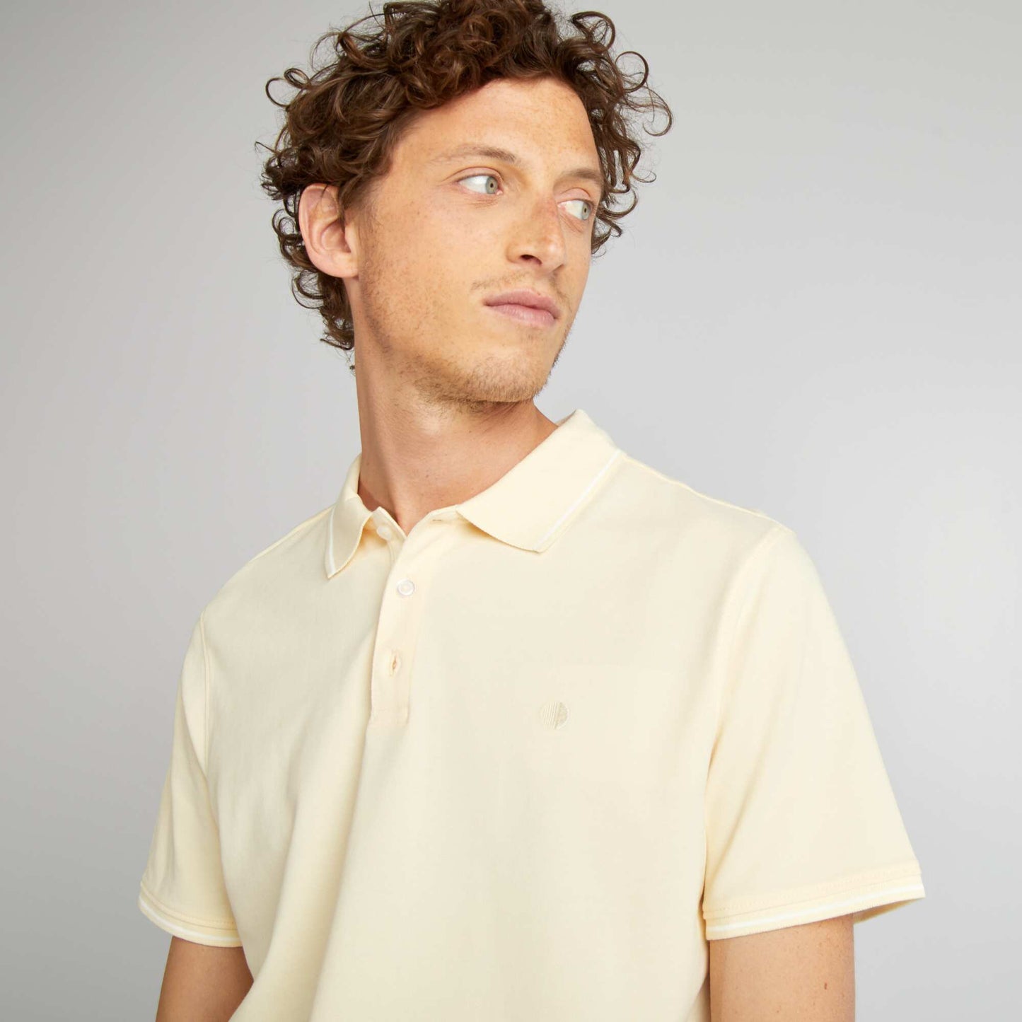 Cotton piqué polo shirt YELLOW