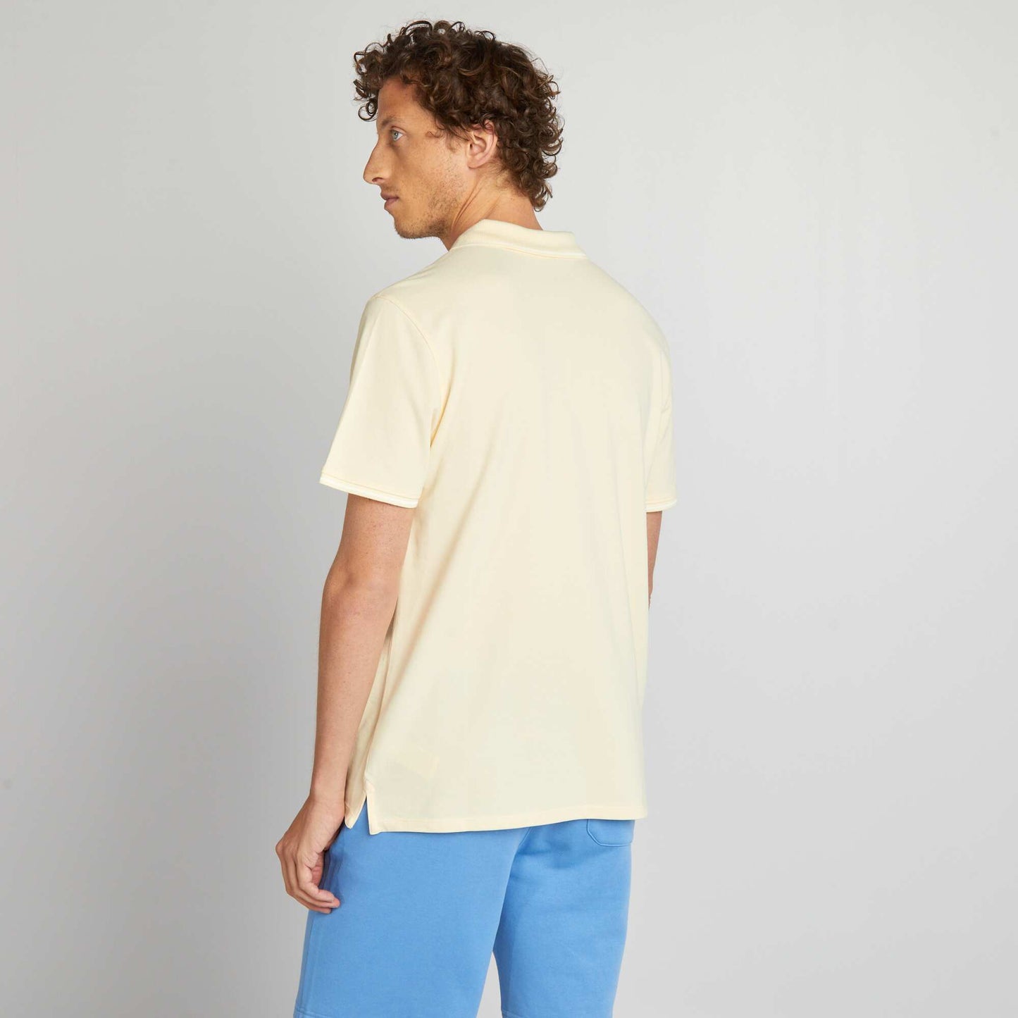 Cotton piqué polo shirt YELLOW