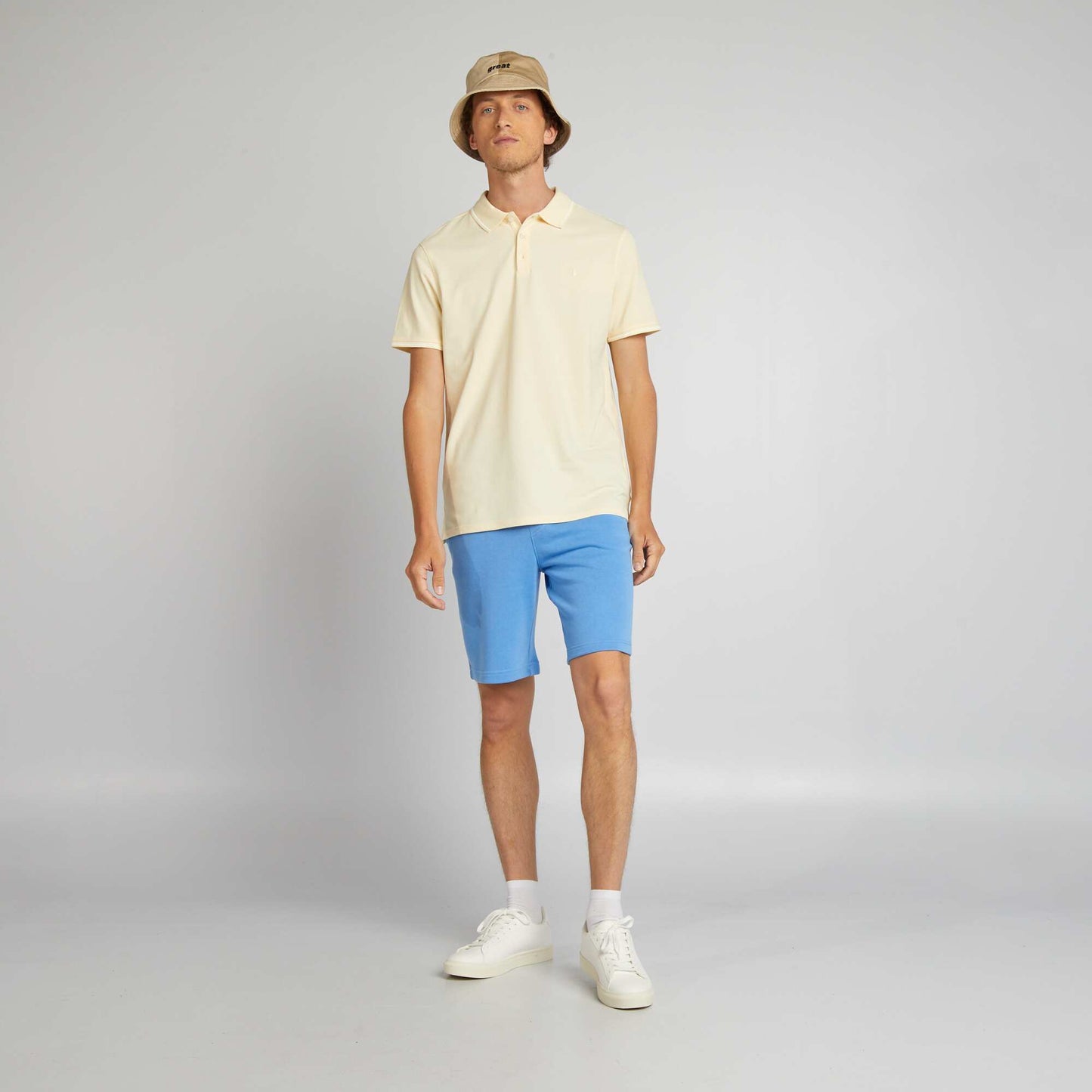 Cotton piqué polo shirt YELLOW