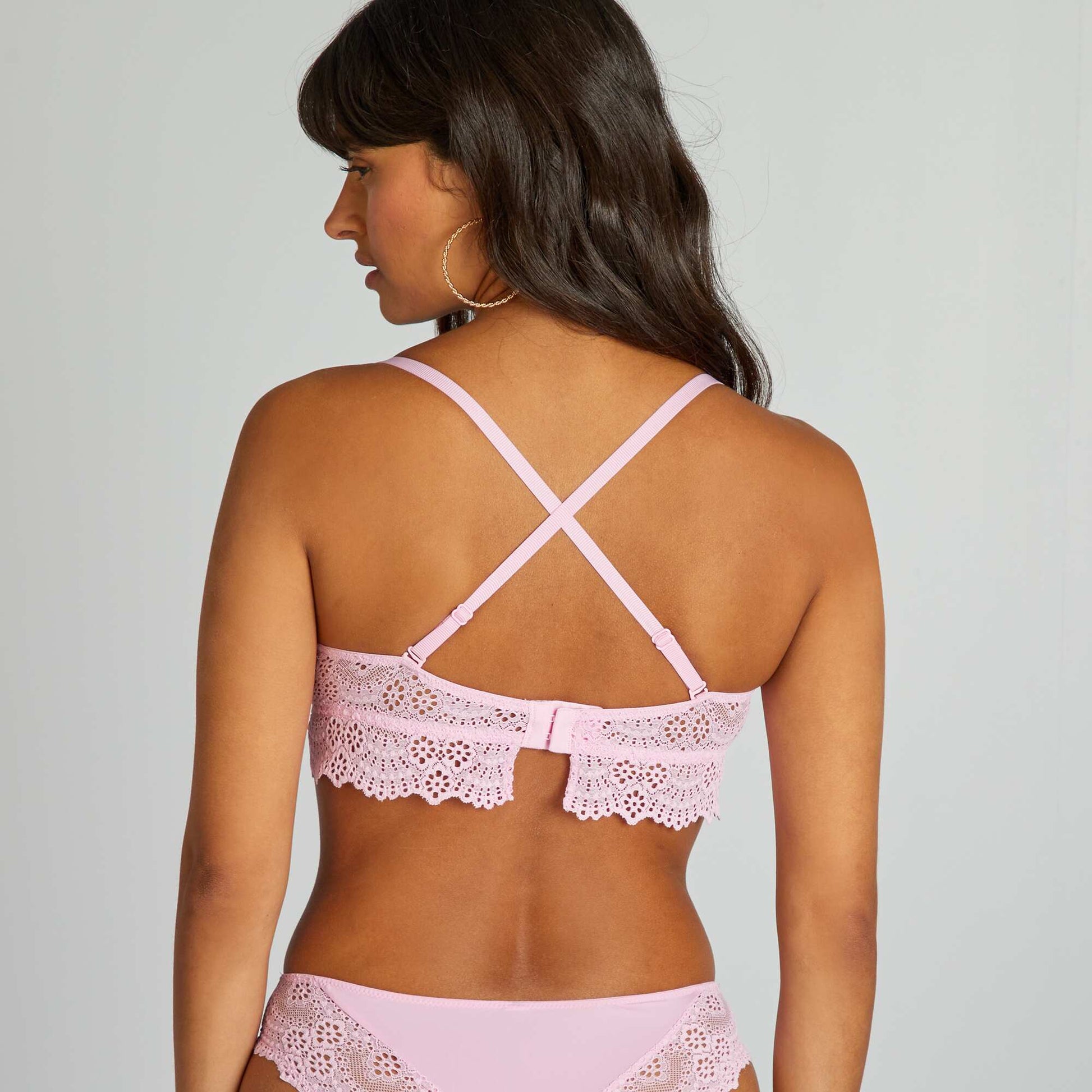 Push-up bra with removable padding PURPLE