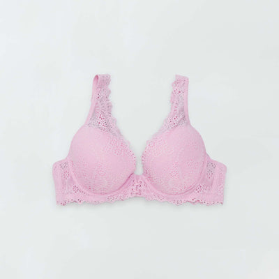 Lace bra for D & E cups PURPLE