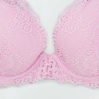 Lace bra for D & E cups PURPLE