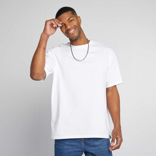 Plain cotton T-shirt white