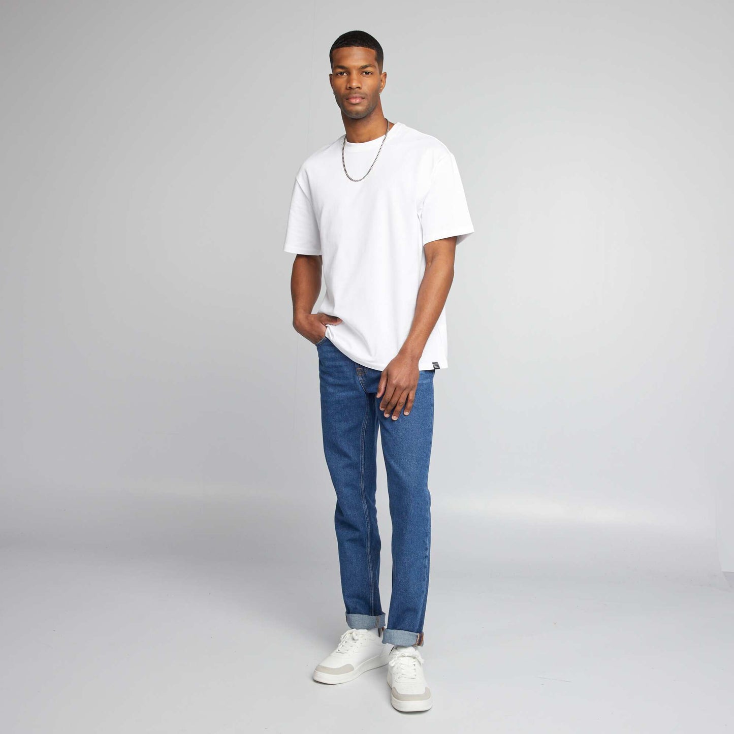 Plain cotton T-shirt white