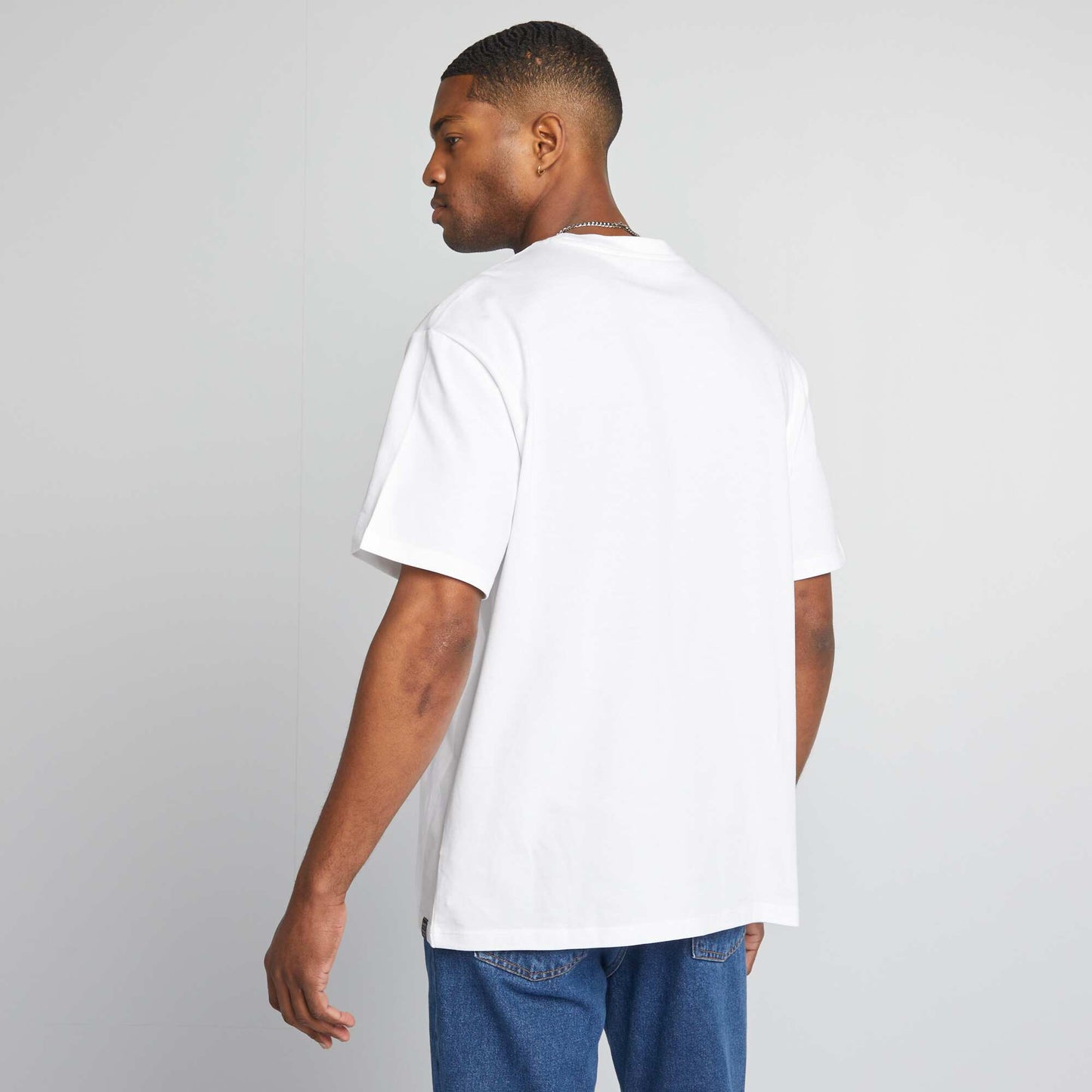 Plain cotton T-shirt white