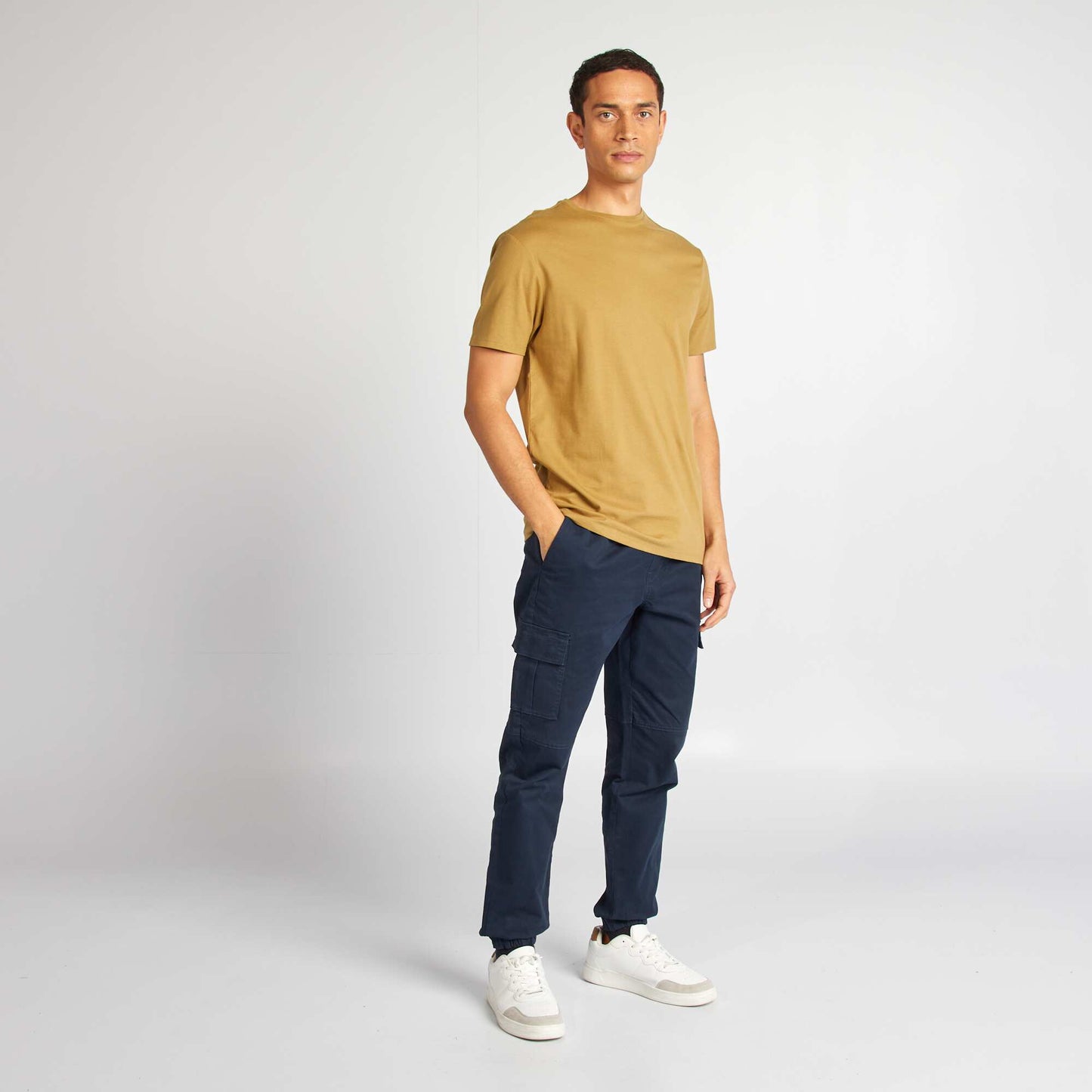 Round-neck cotton T-shirt GREEN