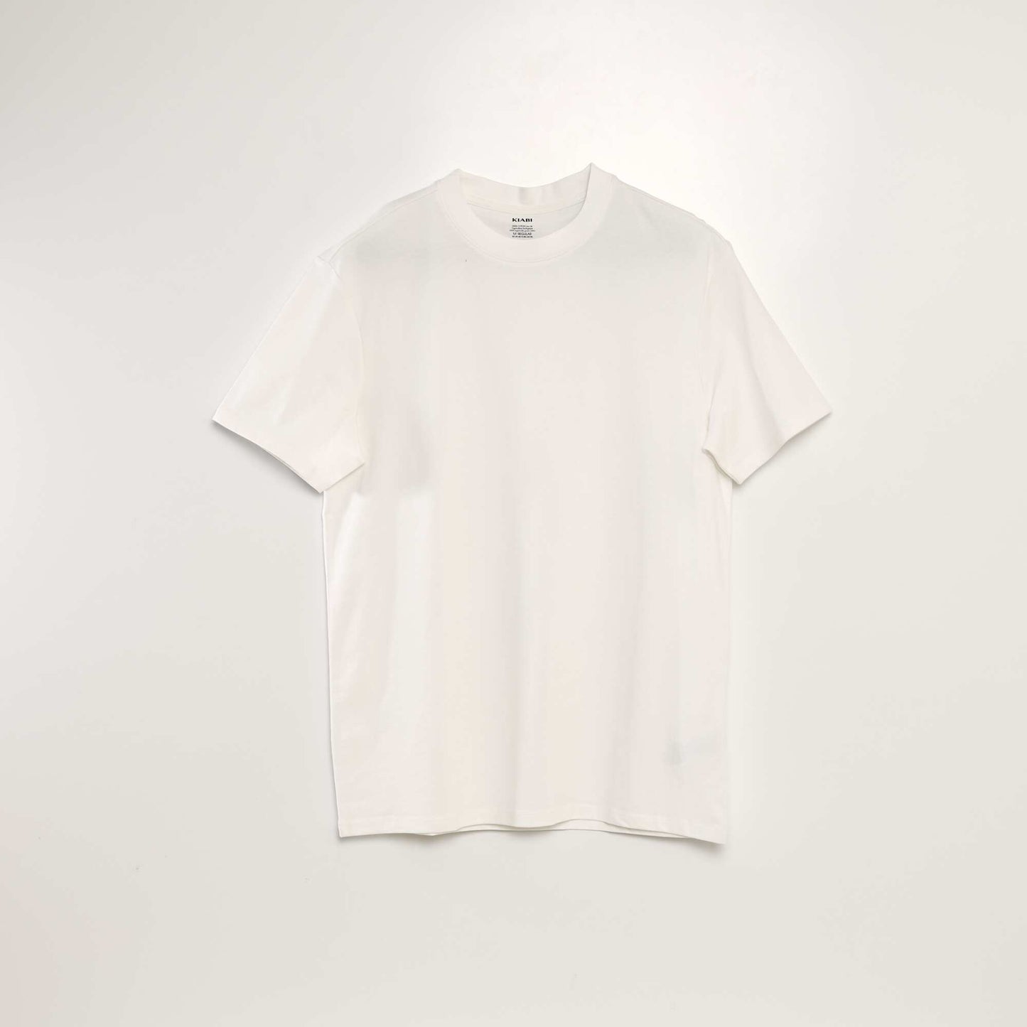 Round-neck cotton T-shirt WHITE