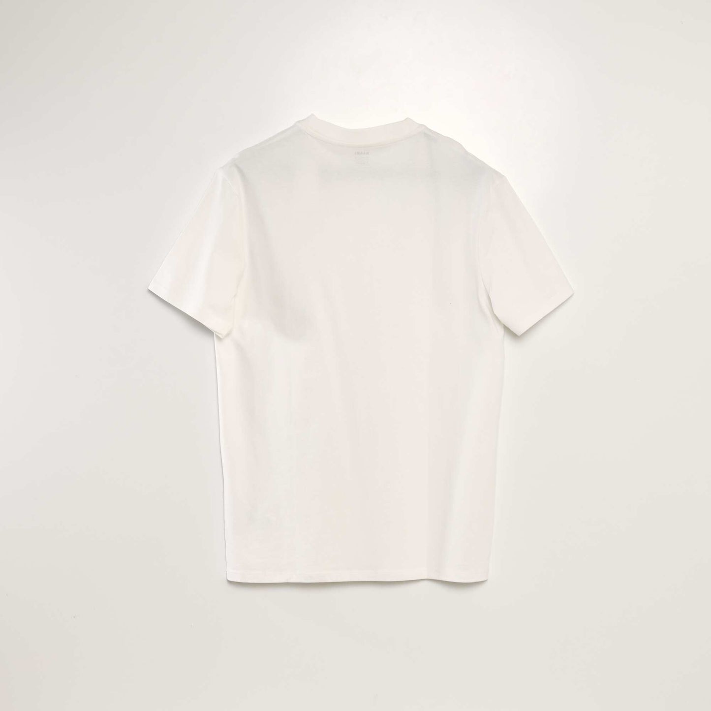 Round-neck cotton T-shirt WHITE