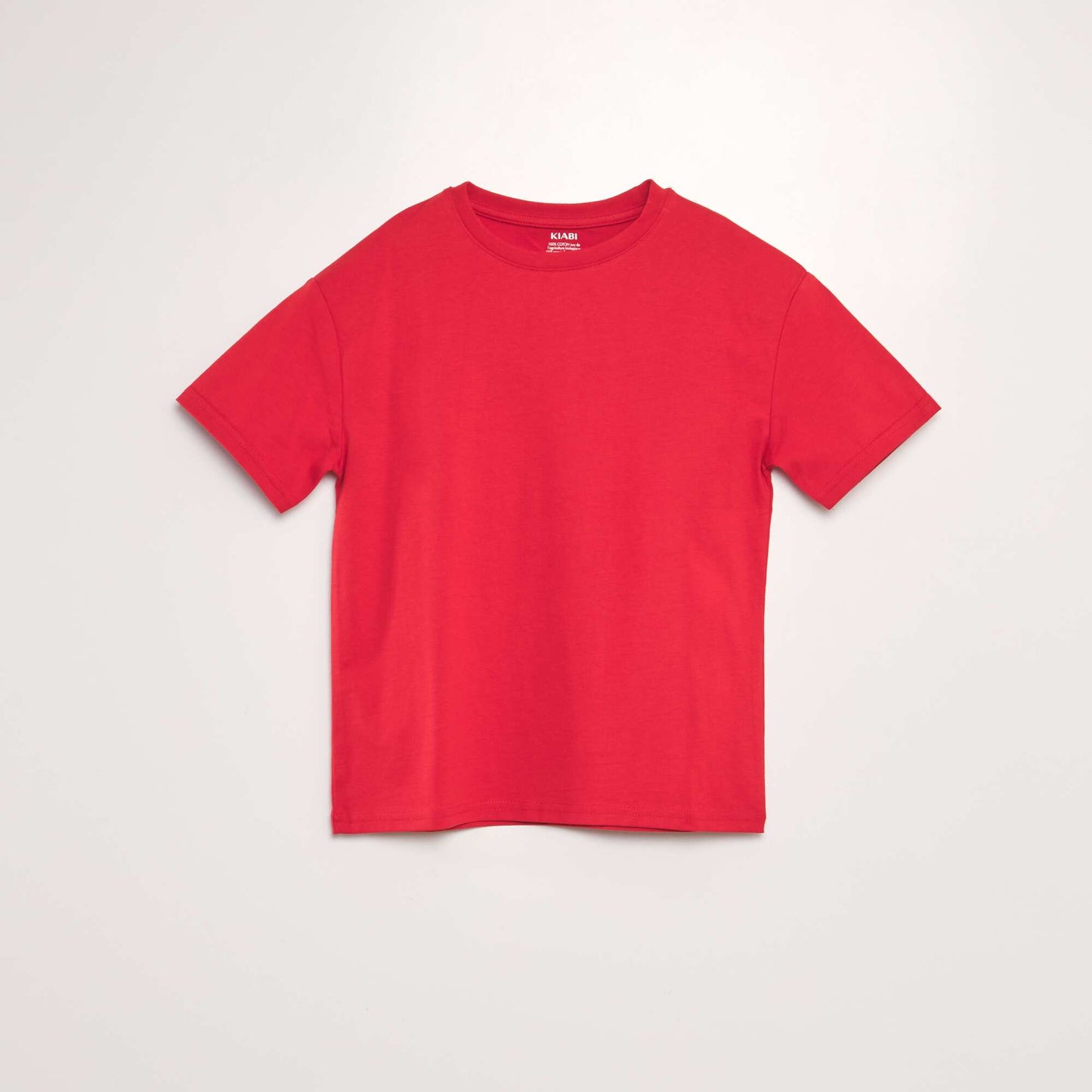 Plain thick jersey knit T-shirt - Tough CottonT red