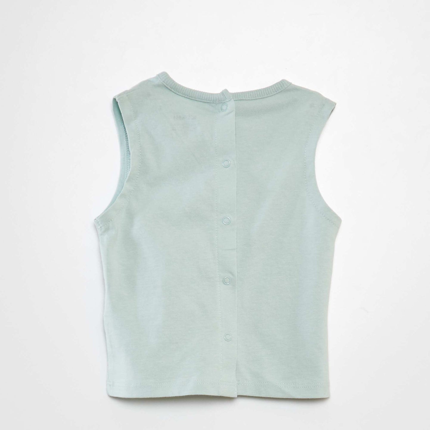 Round-neck jersey vest top BLUE