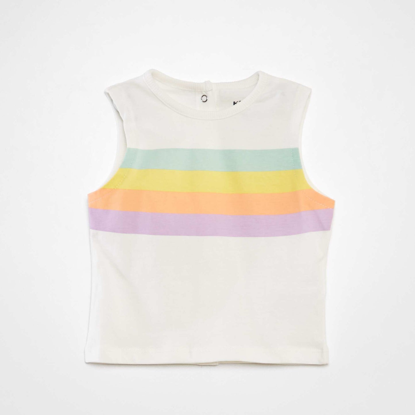 Round-neck jersey vest top WHITE