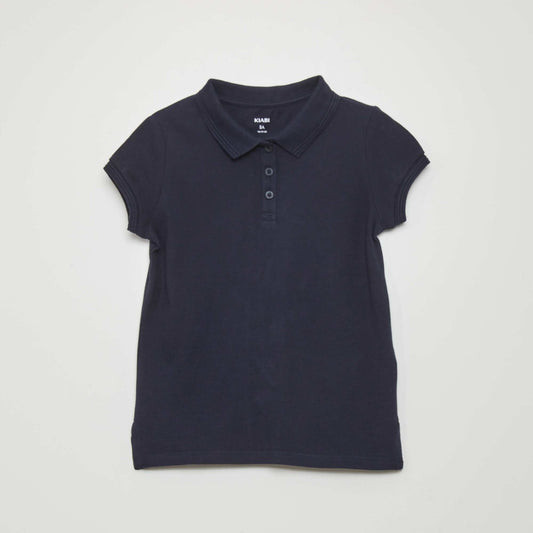 Short-sleeved polo shirt blue