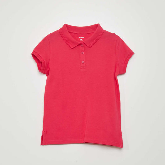 Short-sleeved polo shirt PINK