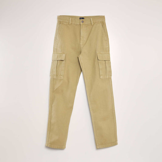 Straight-leg jeans with side pockets GREEN