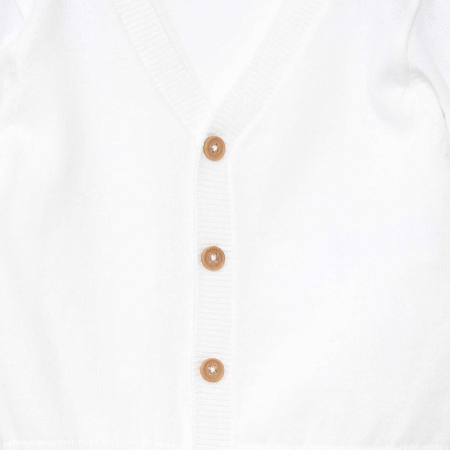 Lightweight knit V-neck cardigan white