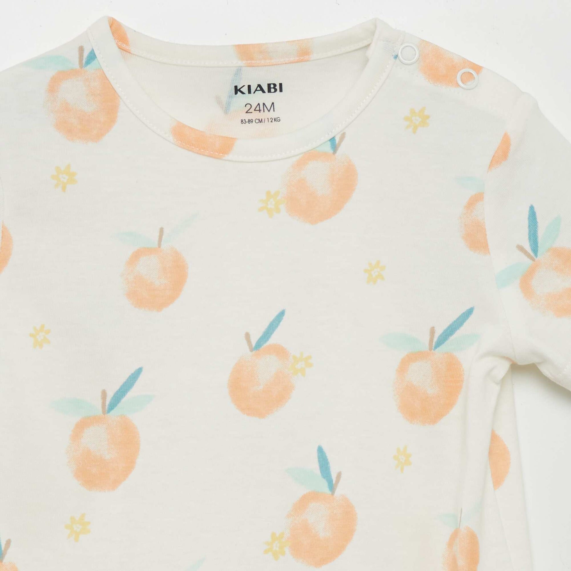 Two-piece printed short pyjamas WHITE