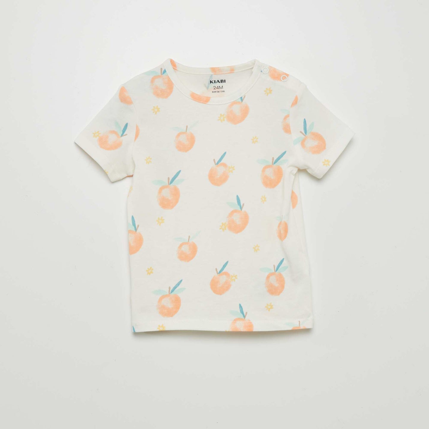 Two-piece printed short pyjamas WHITE