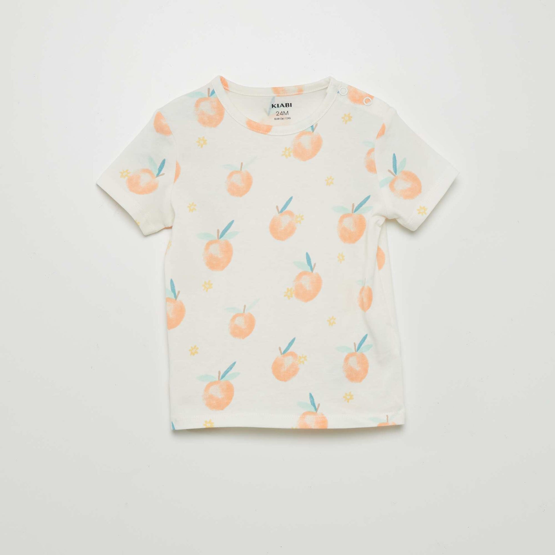 Two-piece printed short pyjamas WHITE