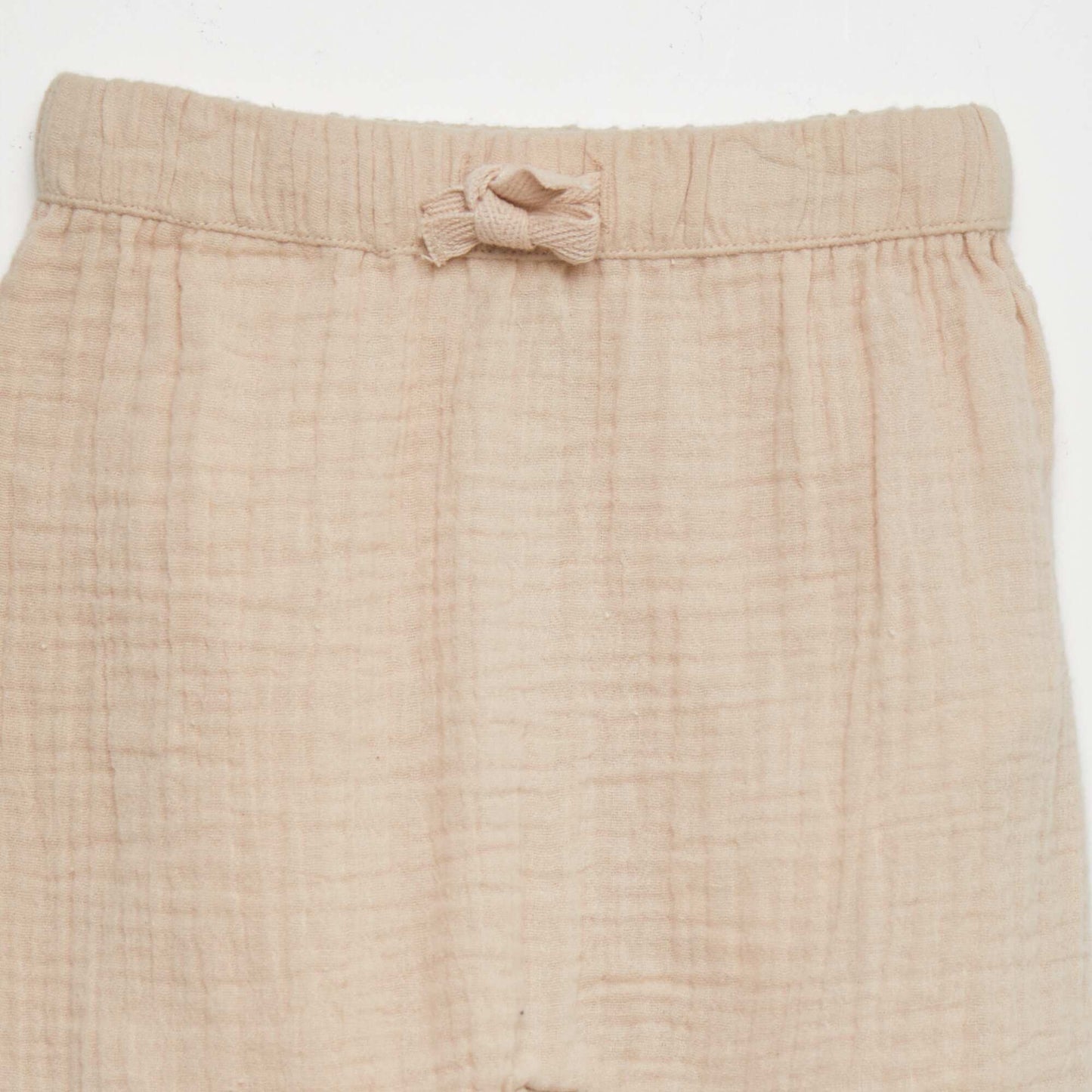 Cotton gauze harem trousers BEIGE