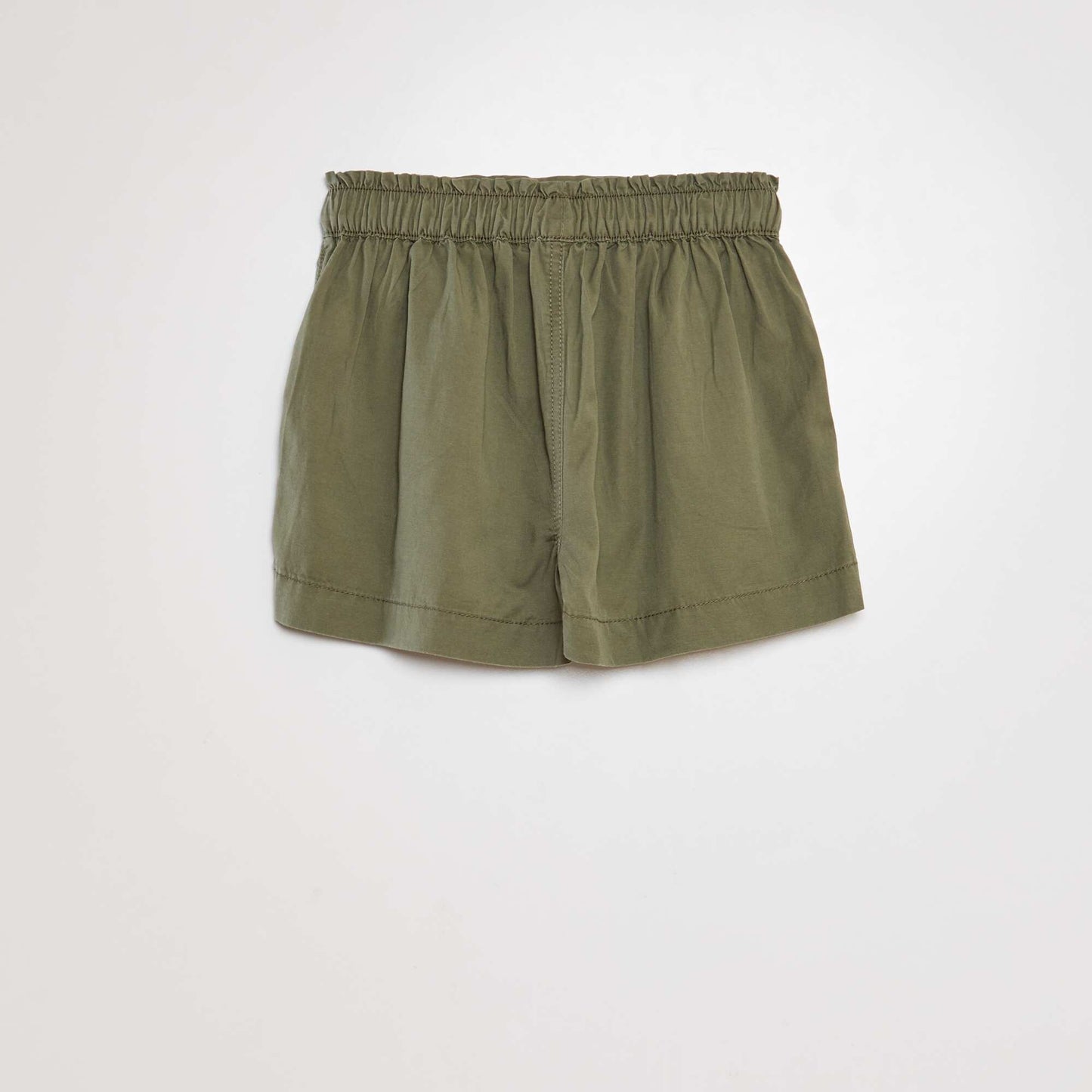 Paperbag shorts with belt GREEN
