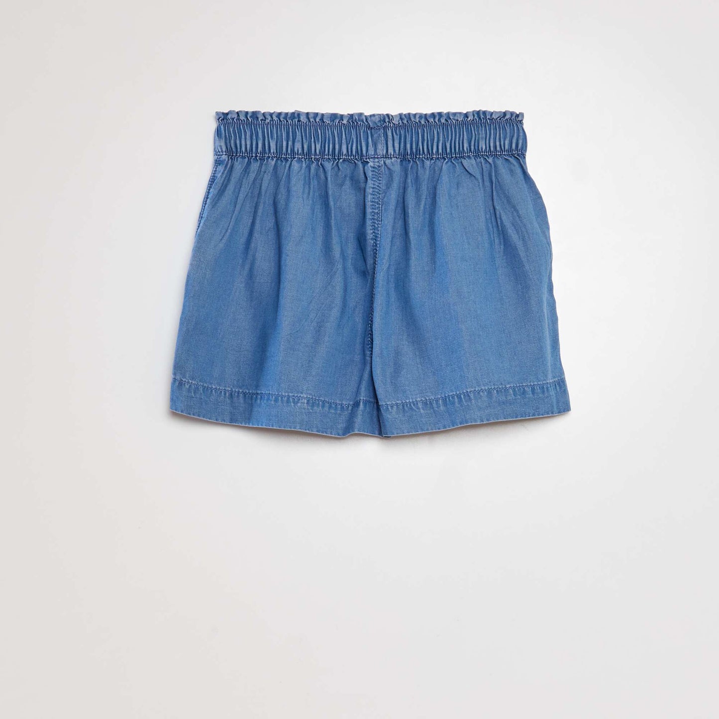 Paperbag shorts with belt BLUE