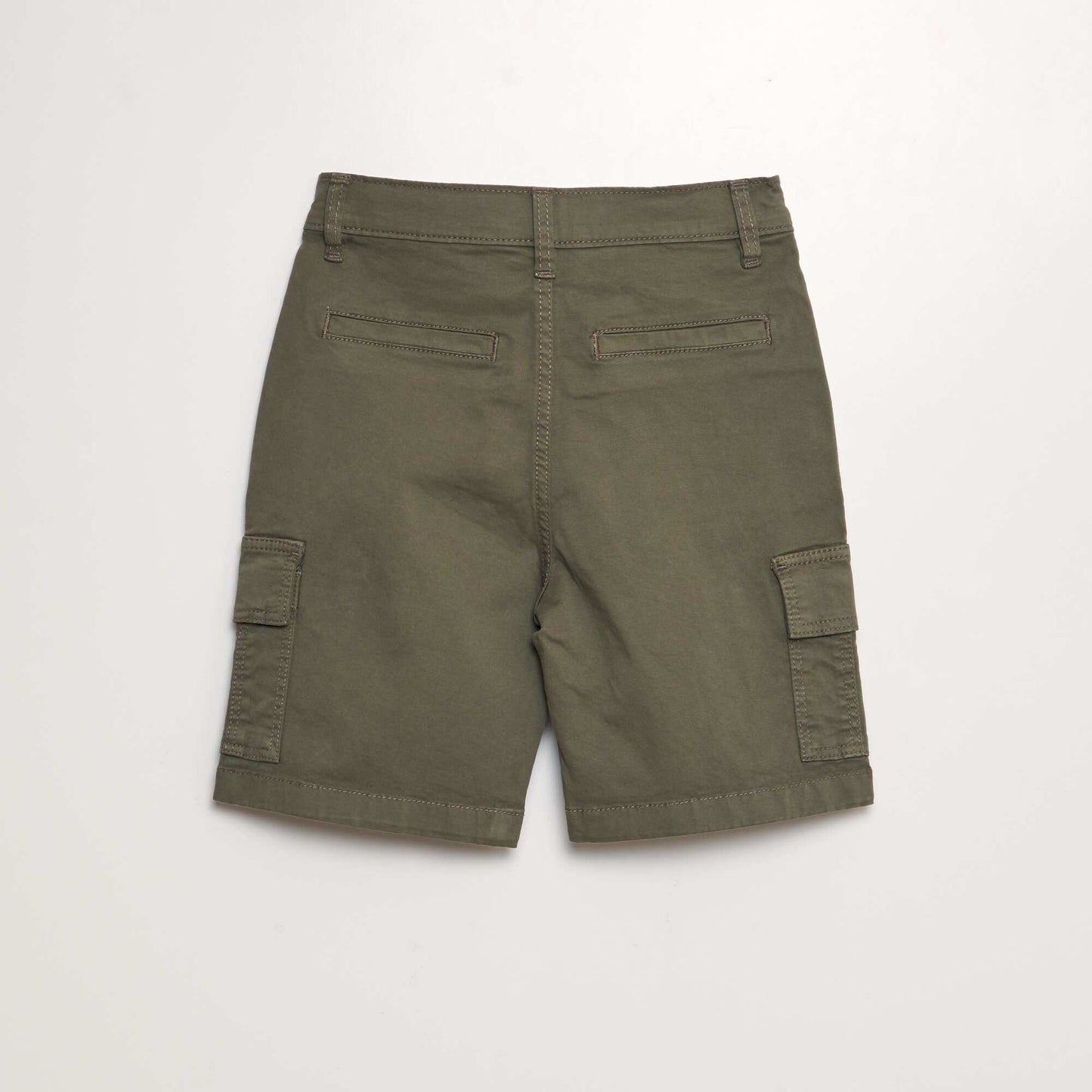 Bermuda shorts with adjustable waist and pockets KHAKI