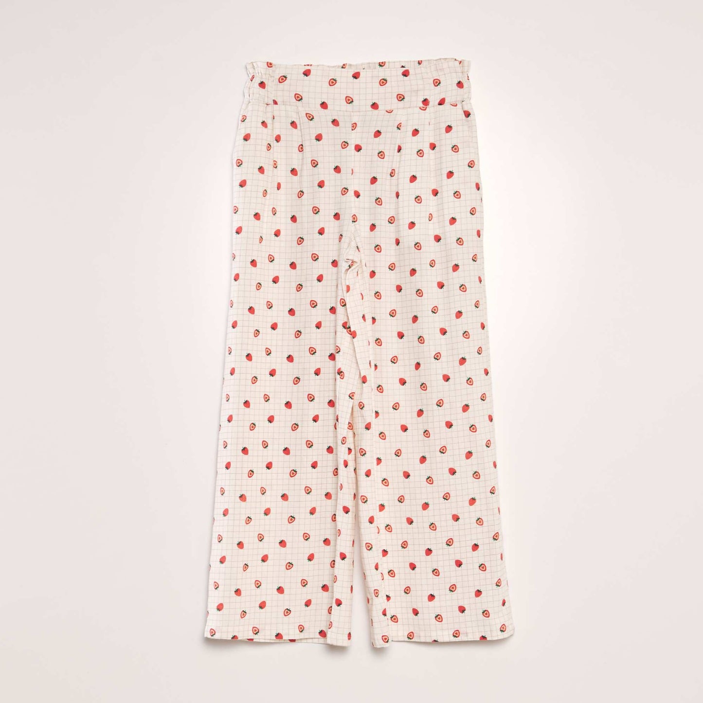 Wide-leg linen pants WHITE