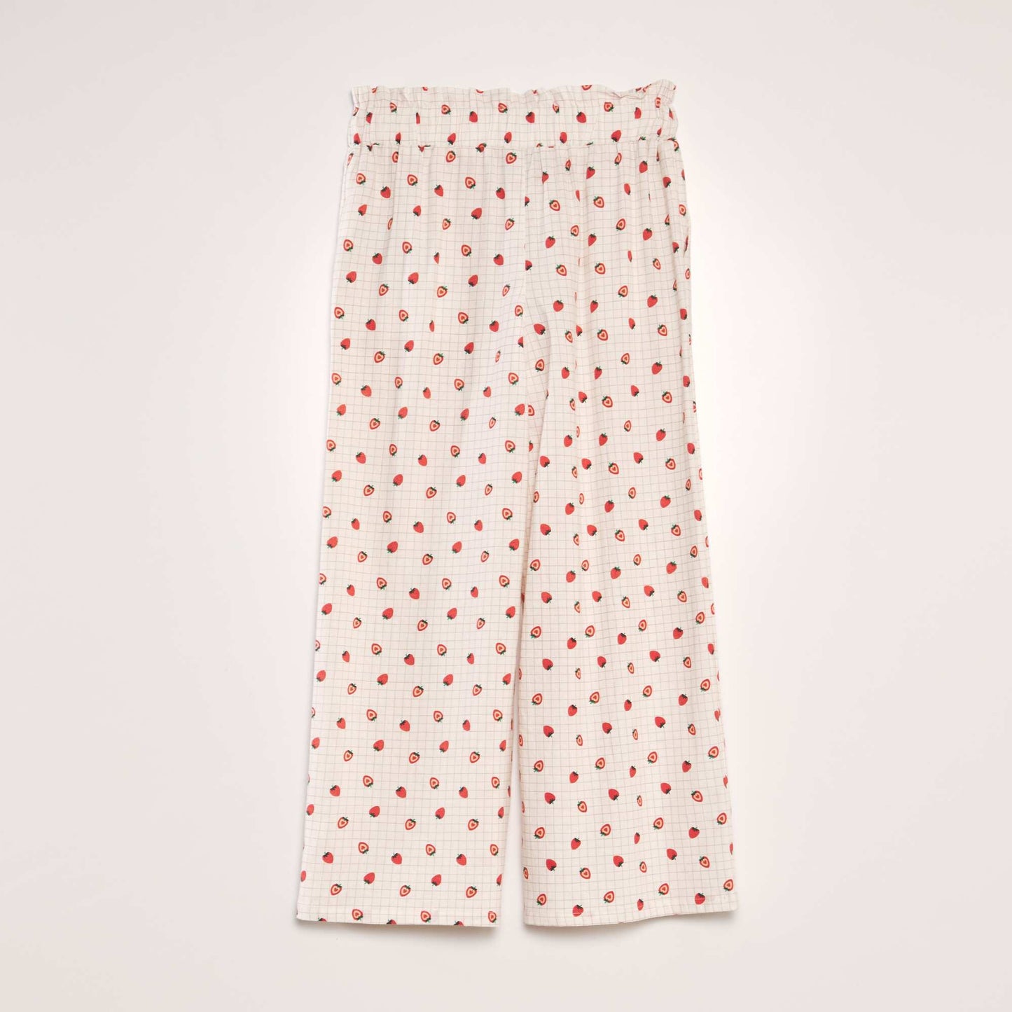 Wide-leg linen pants WHITE