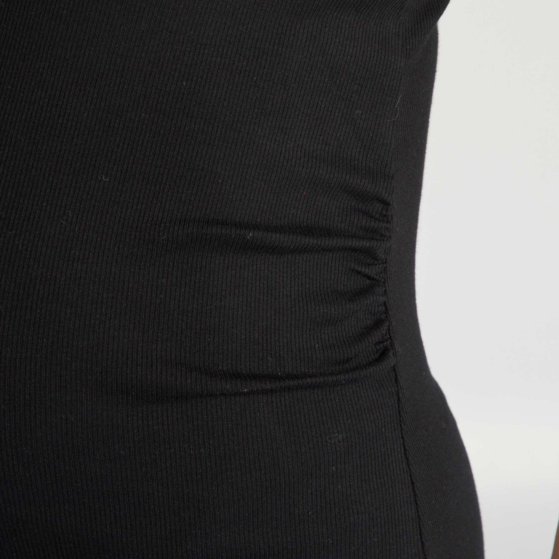 Ribbed maternity dress BLACK