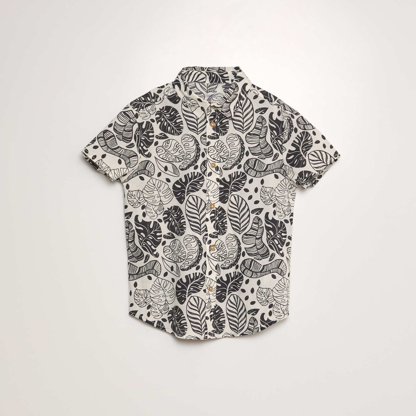 Short-sleeved printed shirt WHITE