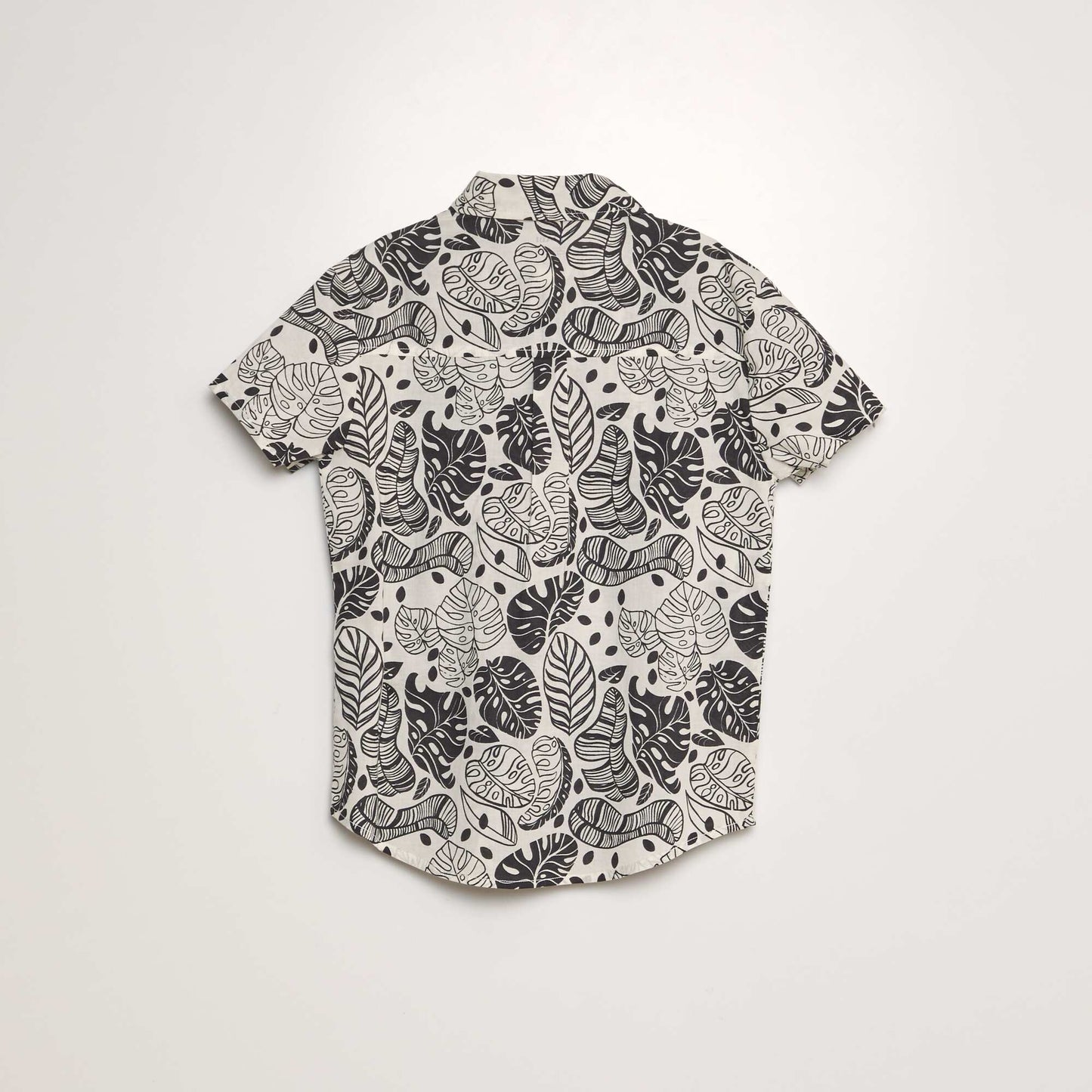 Short-sleeved printed shirt WHITE