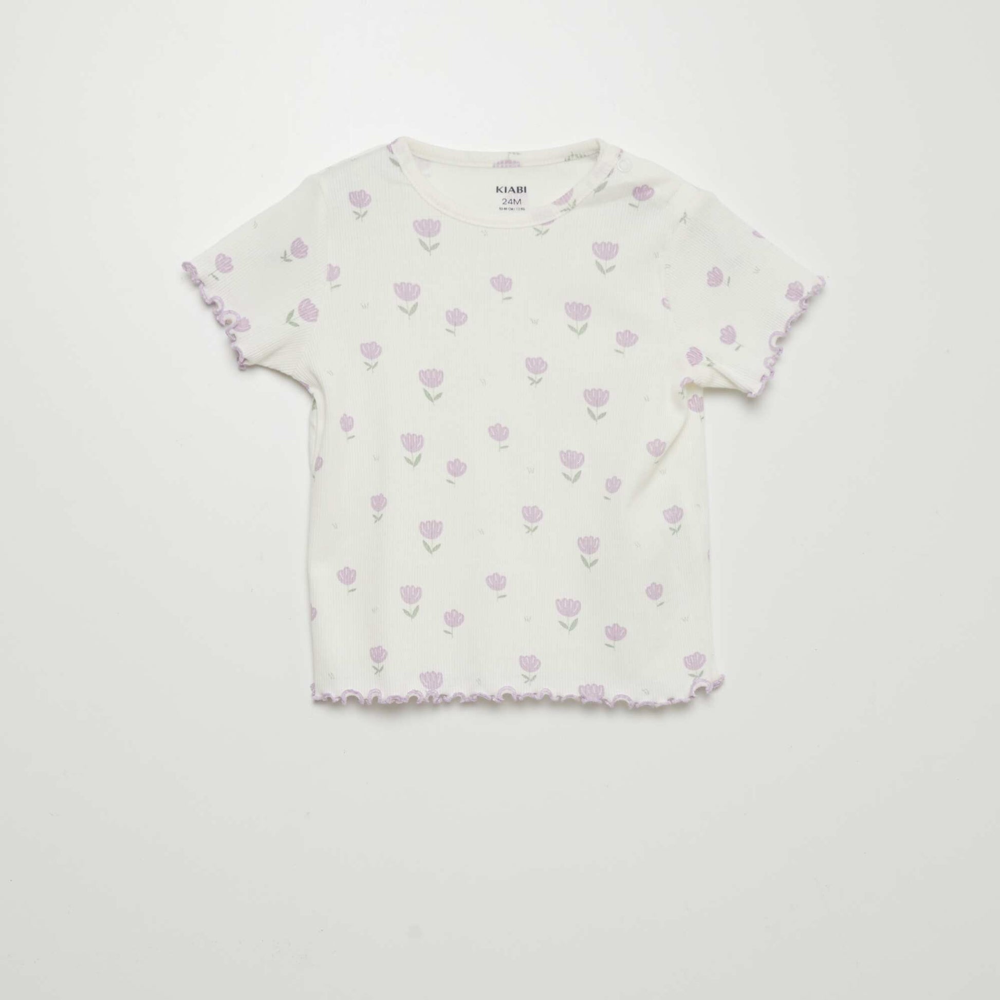 T-shirt and pyjama shorts set - 2-piece set WHITE